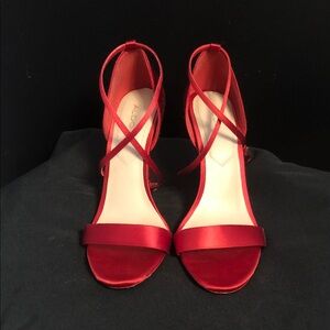 Aldo 🔥 Crimson Strappy Satin Heels